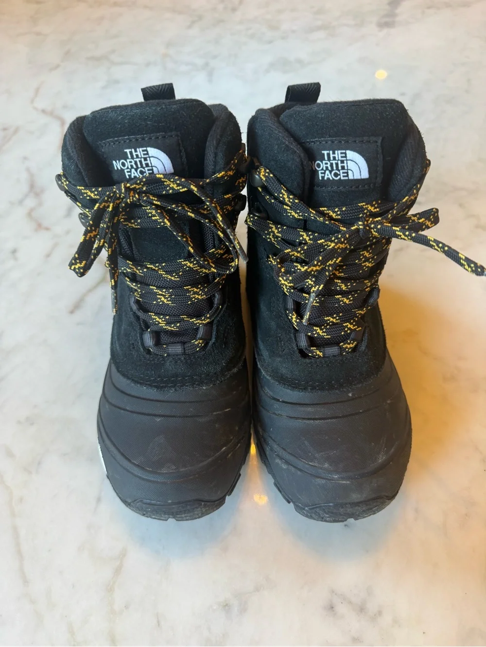 The North Face Kids Black Waterproof Lace-Up Snow Boots